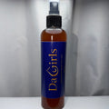 Bottle with blue label and brown body on a white background
